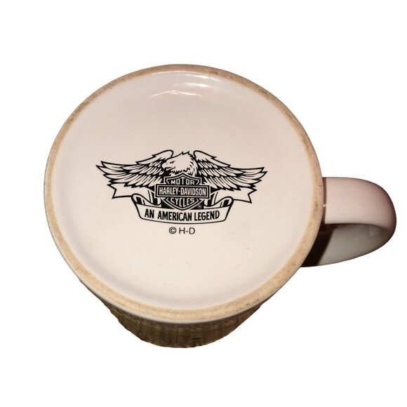 HARLEY DAVIDSON COFFE MUG CERAMIC LIVE TO RIDE RIDE TO LIVE EAGLE MOTORCYCLE - Picture 4 of 4